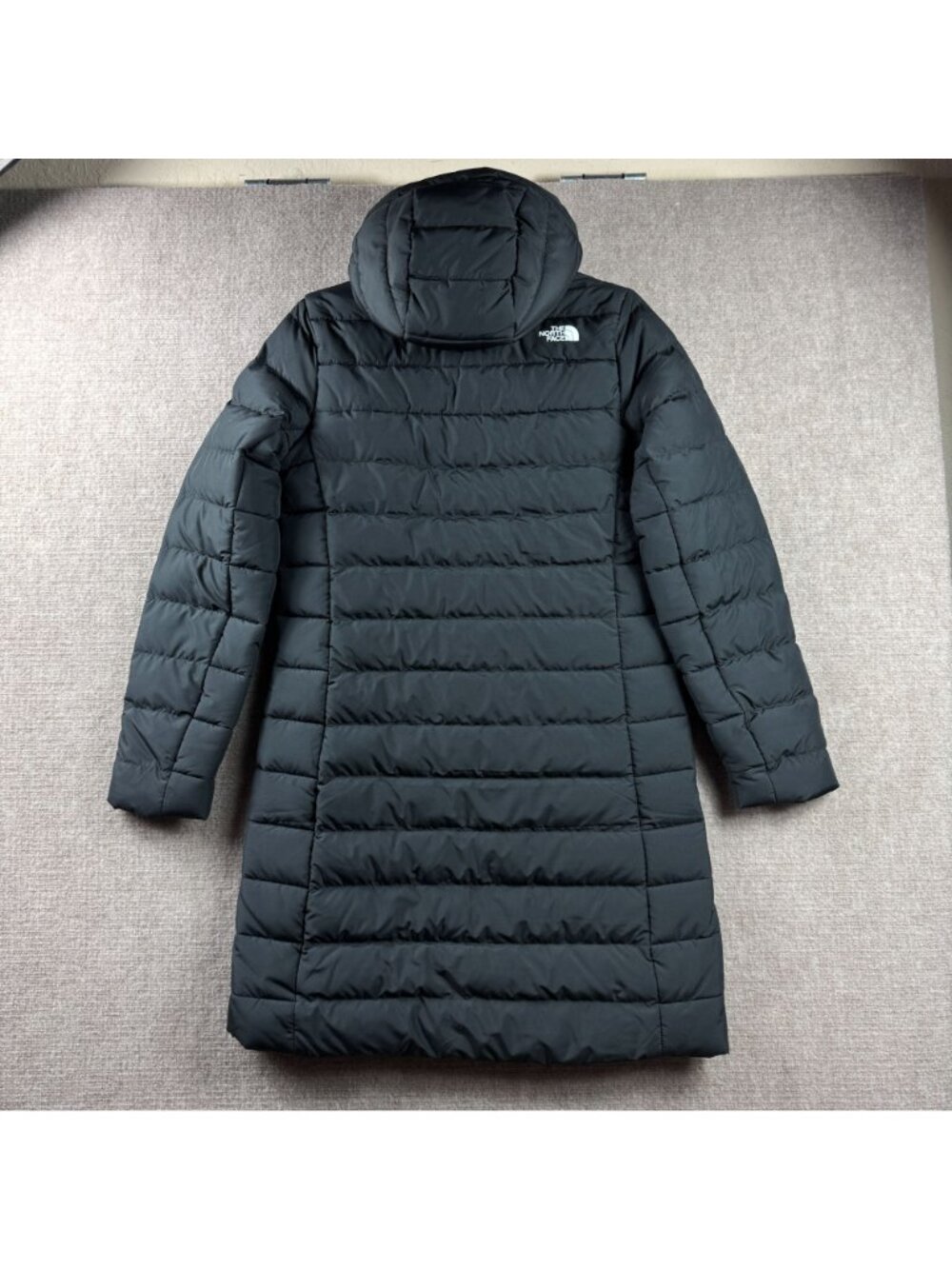 The North Face Aconcagua Parka Womens Medium TNF Black Down Hooded Puffer Jacket - Picture 6 of 14